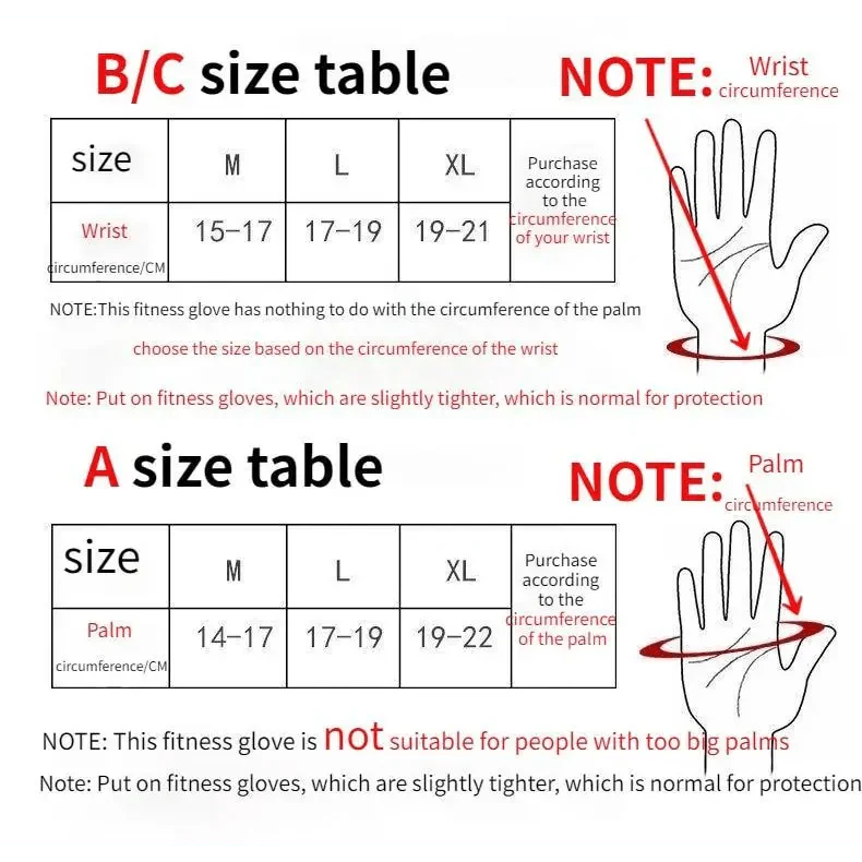 Unisex Weight Lifting Training Gloves Wrist Palm Protection Gym