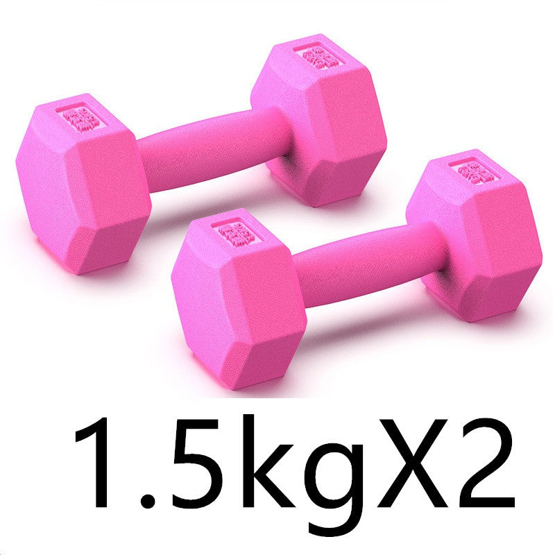 Rubberized Dumbbells for Men Women Home Arm Muscle Training