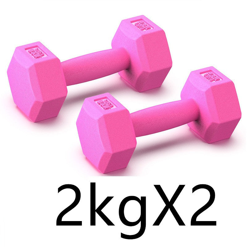Rubberized Dumbbells for Men Women Home Arm Muscle Training