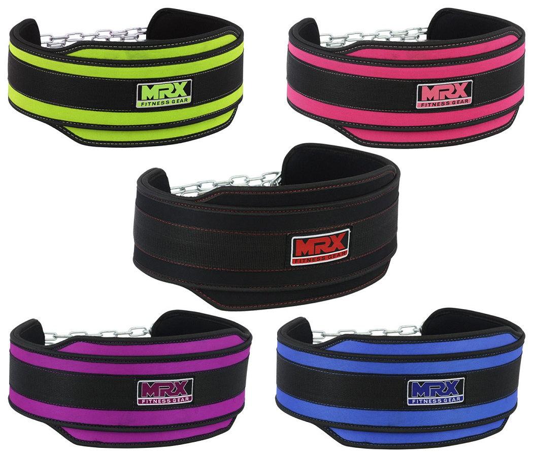 Nylon Dip Belt with Metal Chain Weight Lifting Gym