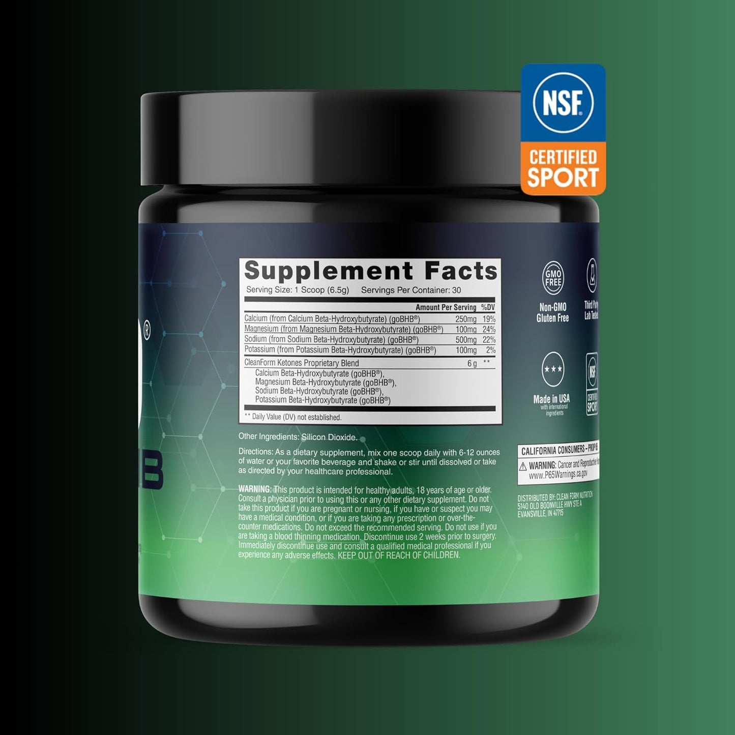 Ketone Supplement Energy Endurance Mental Focus Support Formula