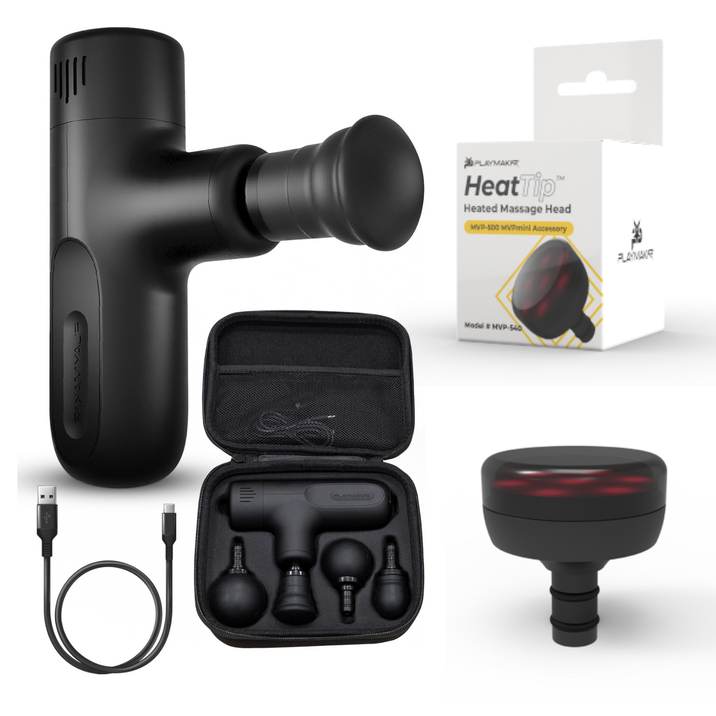 mini Percussion Massage System Vibration Silicone Heads Impact Control Device