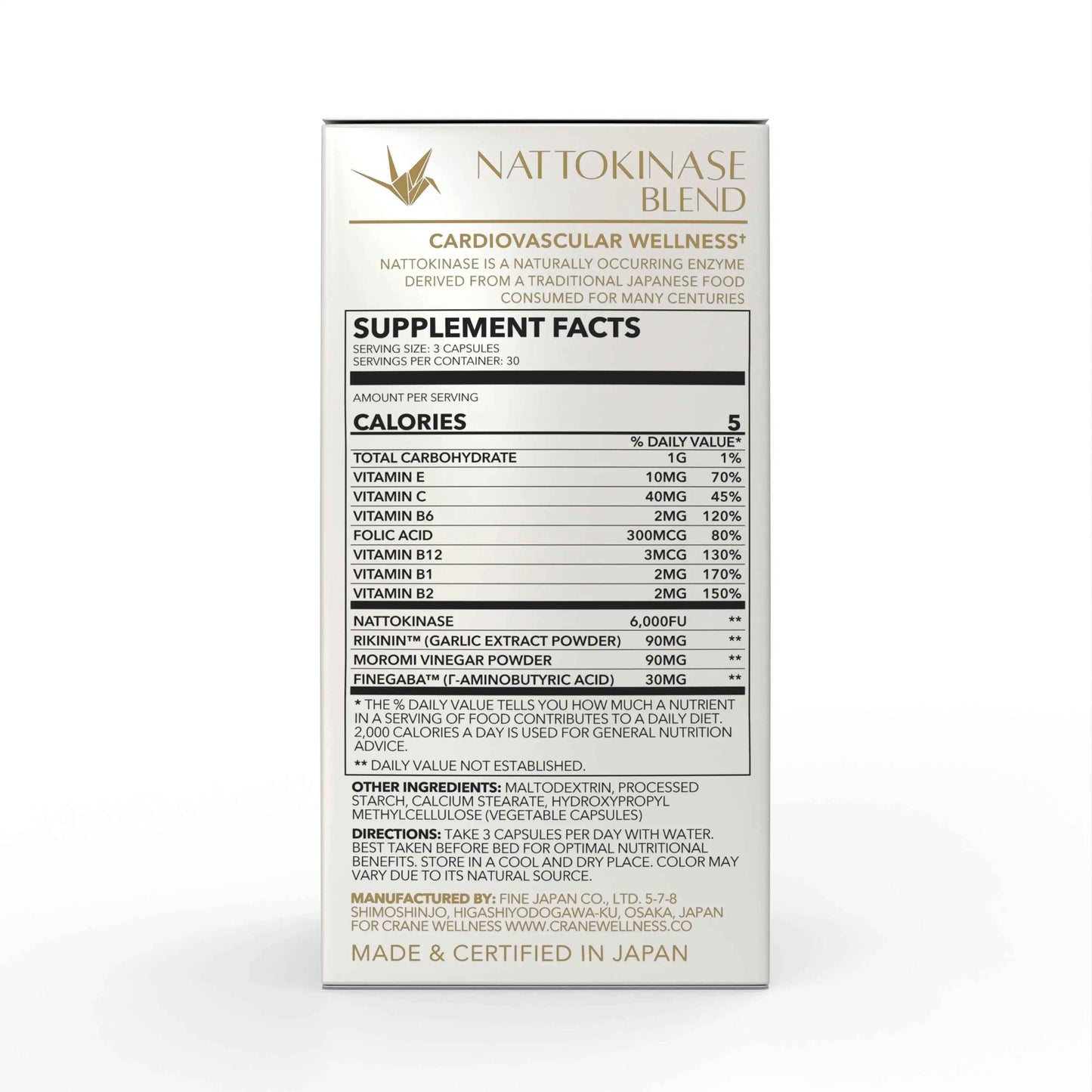 Nattokinase Blend 6000 FU Cardiovascular Support Heart Health Capsules