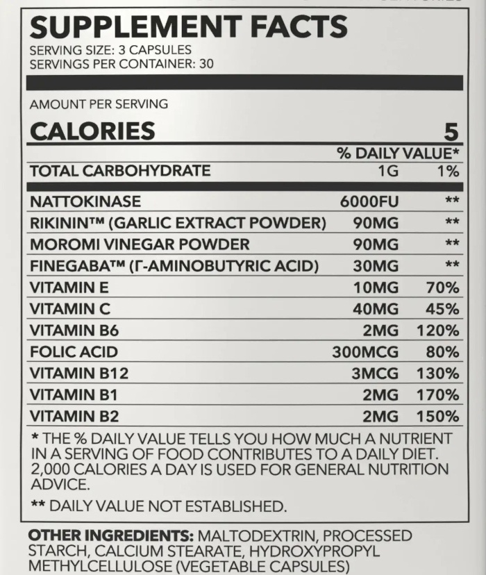 Nattokinase Blend 6000 FU Cardiovascular Support Heart Health Capsules