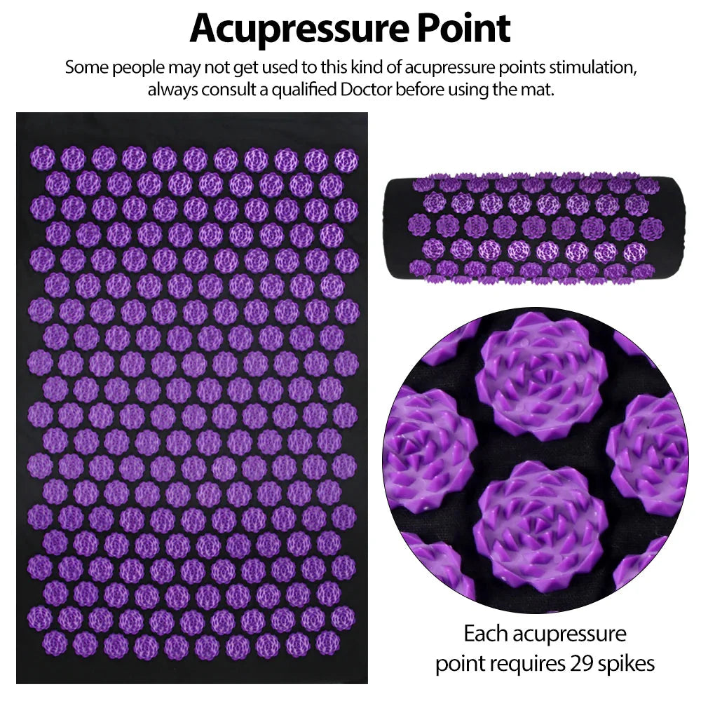 Acupressure Yoga Mat Kuznetsov Spiked Cushion Pain Relief Therapy