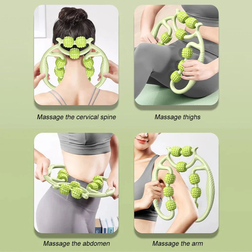 Handheld Massage Roller for Neck Legs Deep Tissue Relief Tool