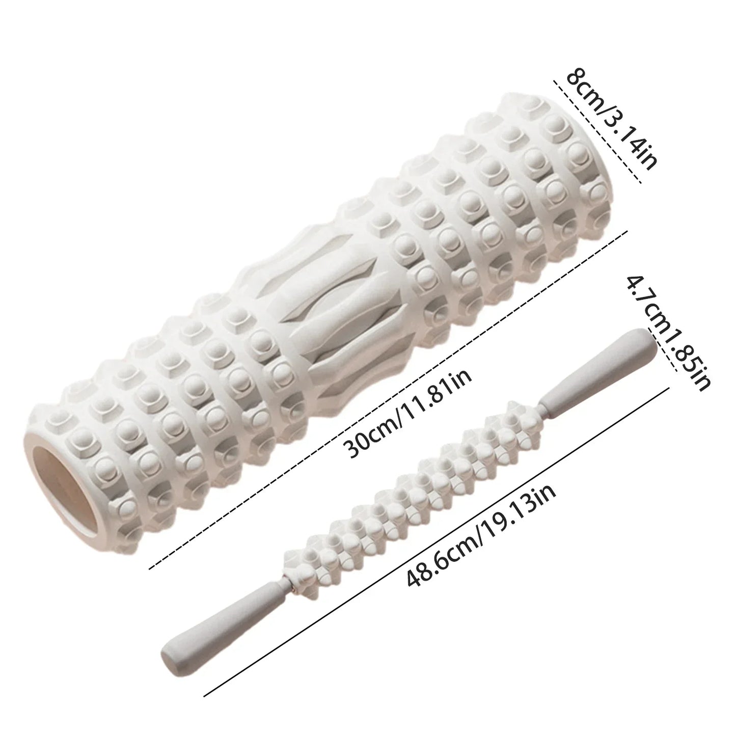 MuscleFlex Foam Roller Stretch Recovery Portable Fitness Massage Tool