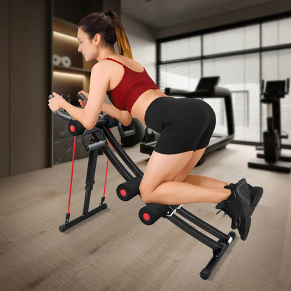 Foldable Ab Machine Core Trainer with LCD Display 440lbs Capacity