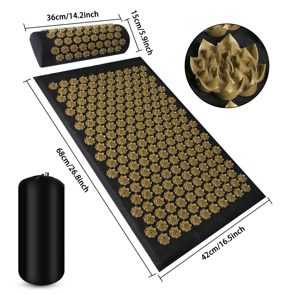 Acupressure Yoga Mat Kuznetsov Spiked Cushion Pain Relief Therapy