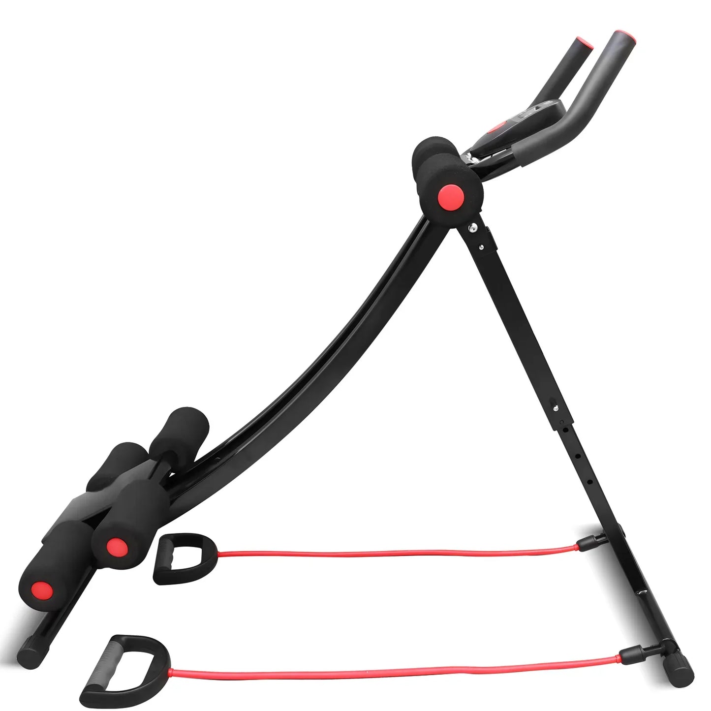 Foldable Ab Machine Core Trainer with LCD Display 440lbs Capacity