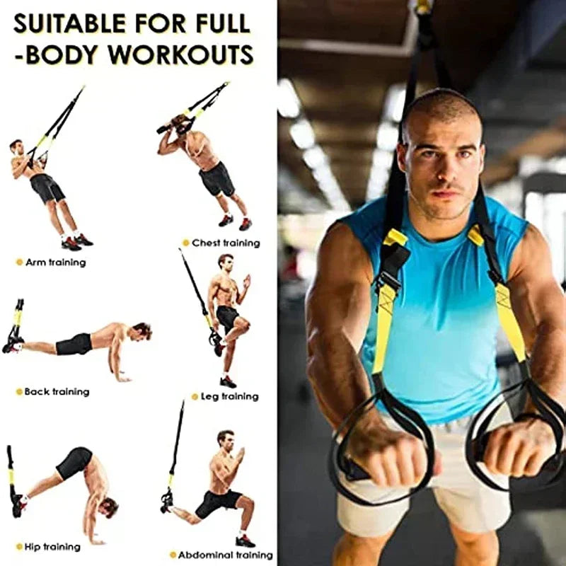 Adjustable Suspension Training Belt Multi-Purpose Strength Workout System