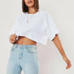 New Sport T-Shirt: Loose Cotton Crop Top for Dance & Gym
