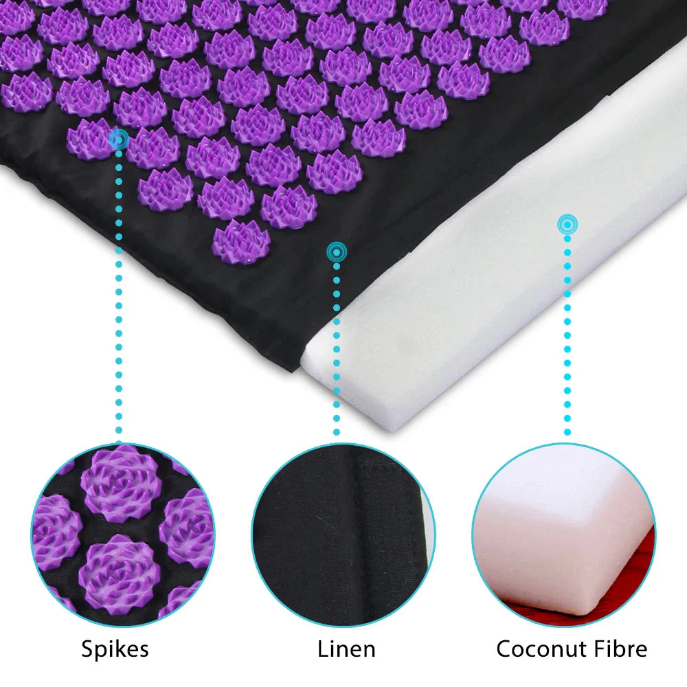 Acupressure Yoga Mat Kuznetsov Spiked Cushion Pain Relief Therapy