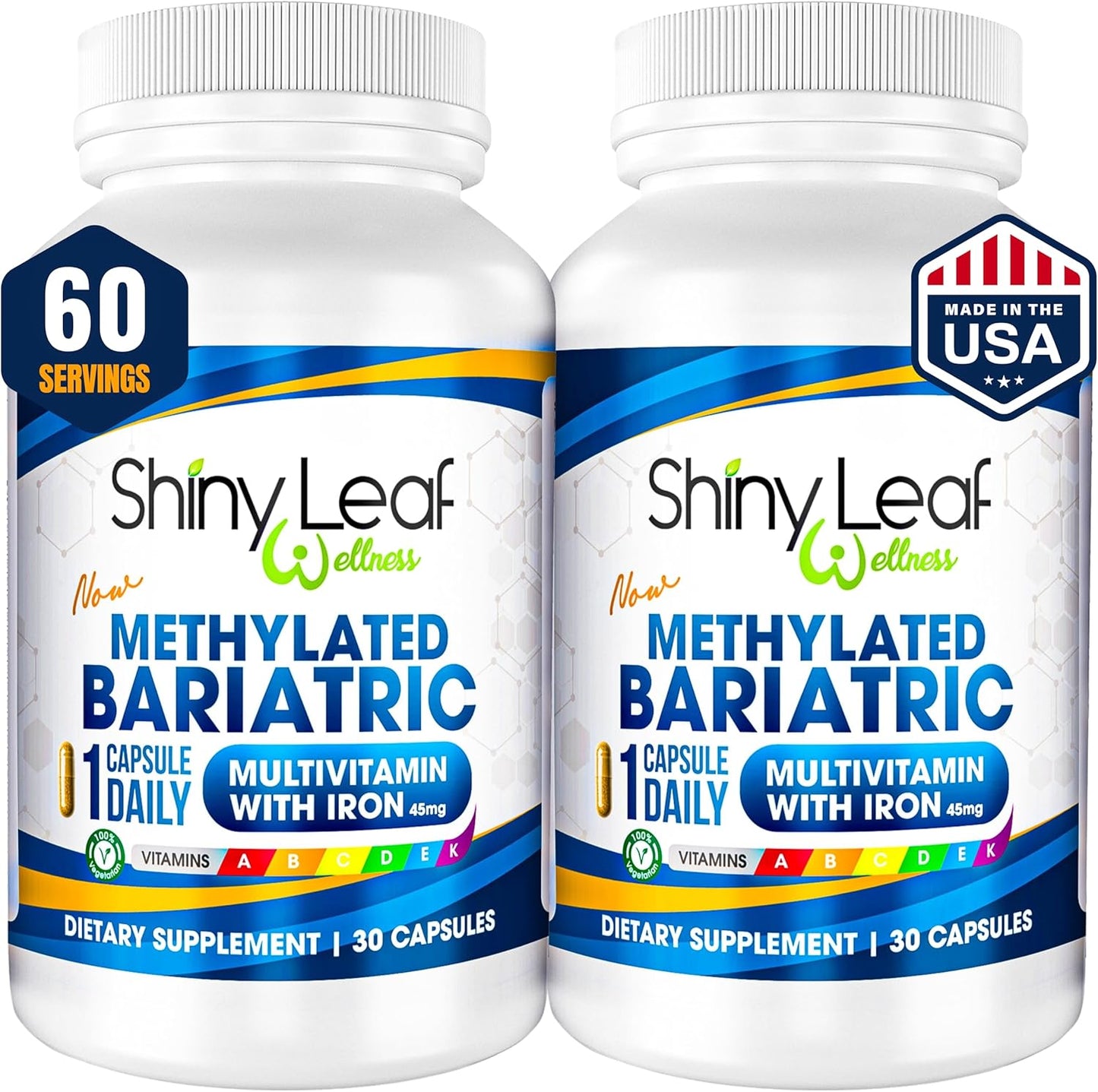 Methylated Bariatric Multivitamin with 45mg Iron One Daily Capsule