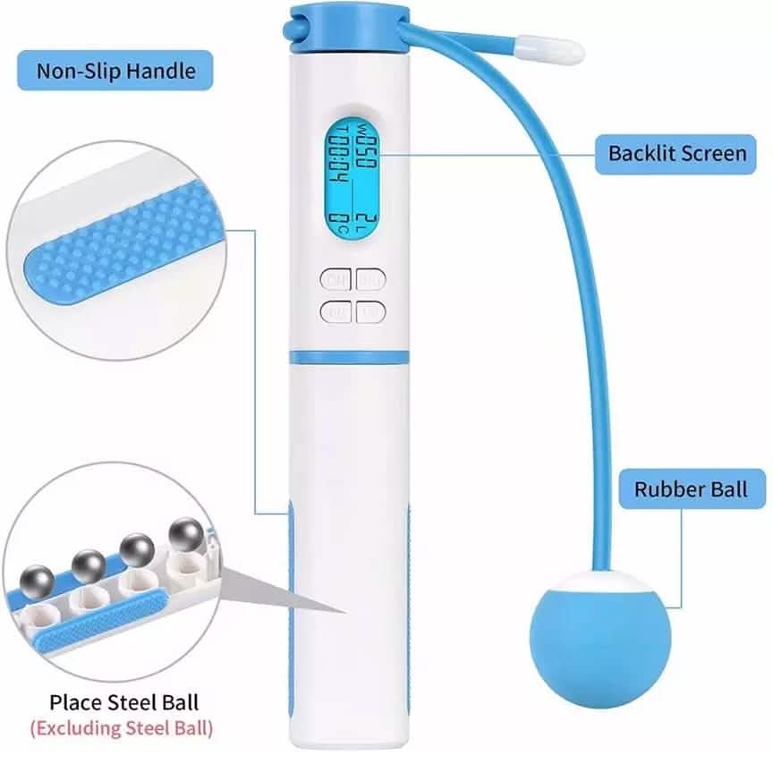 Cordless Weighted Jump Rope Smart Digital Skipping Rope Counter