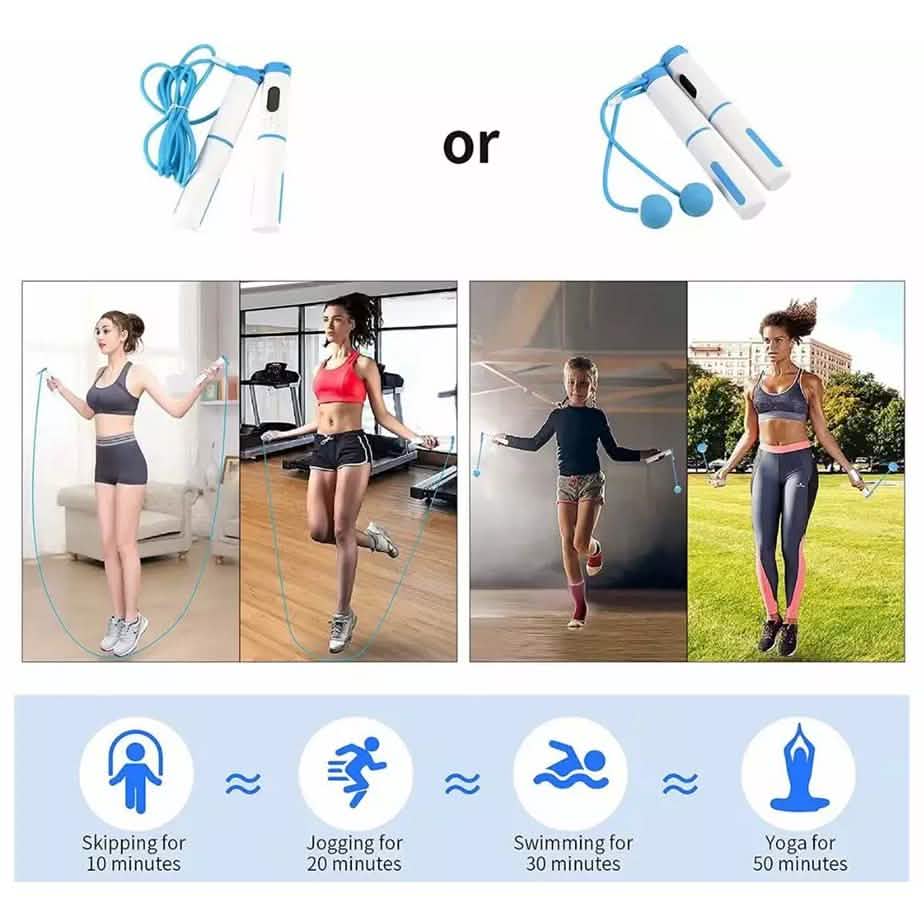 Cordless Weighted Jump Rope Smart Digital Skipping Rope Counter