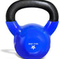Vinyl Coated Cast Iron Kettlebell 5–100LB Home Strength Training