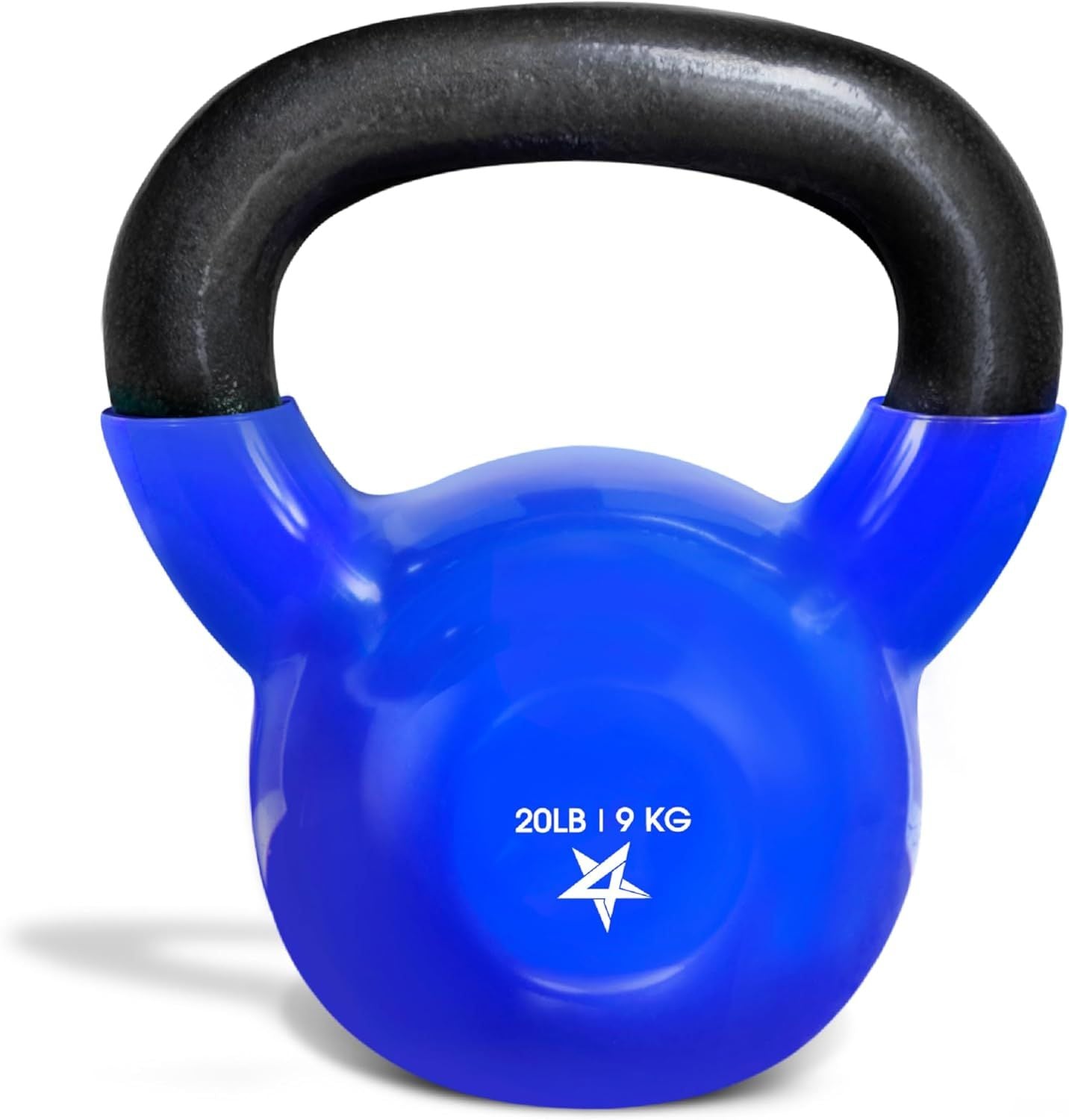 Vinyl Coated Cast Iron Kettlebell 5–100LB Home Strength Training