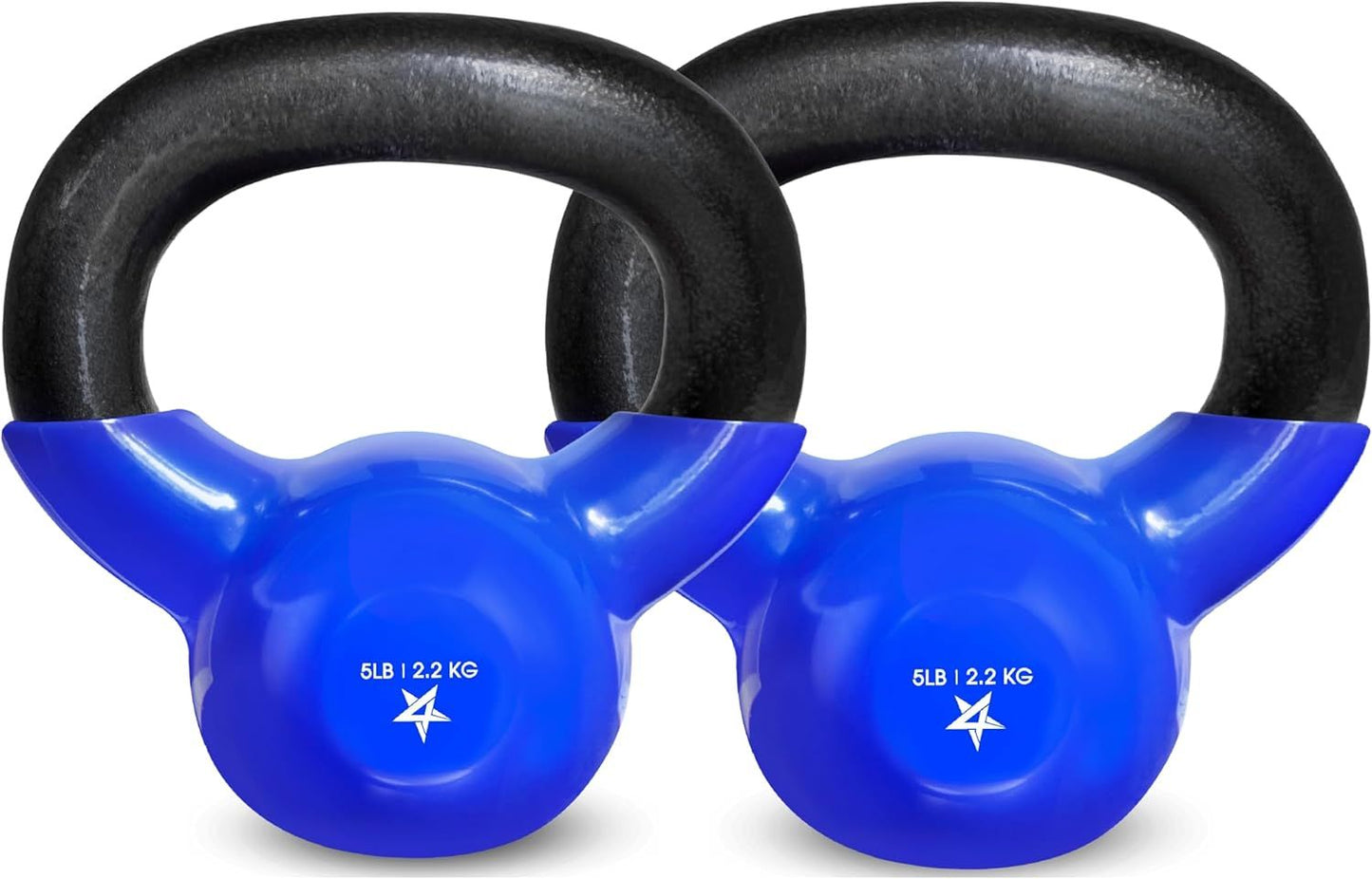 Vinyl Coated Cast Iron Kettlebell 5–100LB Home Strength Training