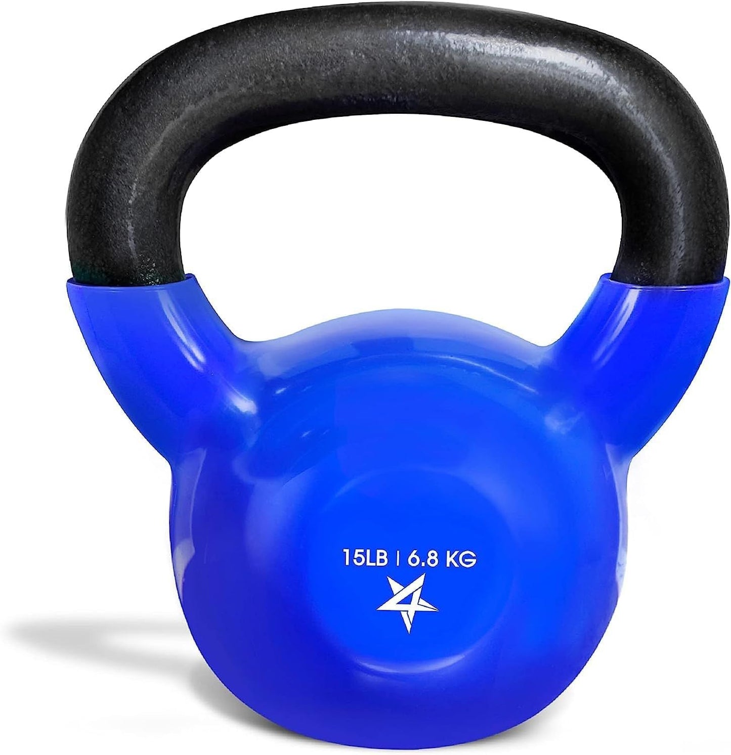 Vinyl Coated Cast Iron Kettlebell 5–100LB Home Strength Training