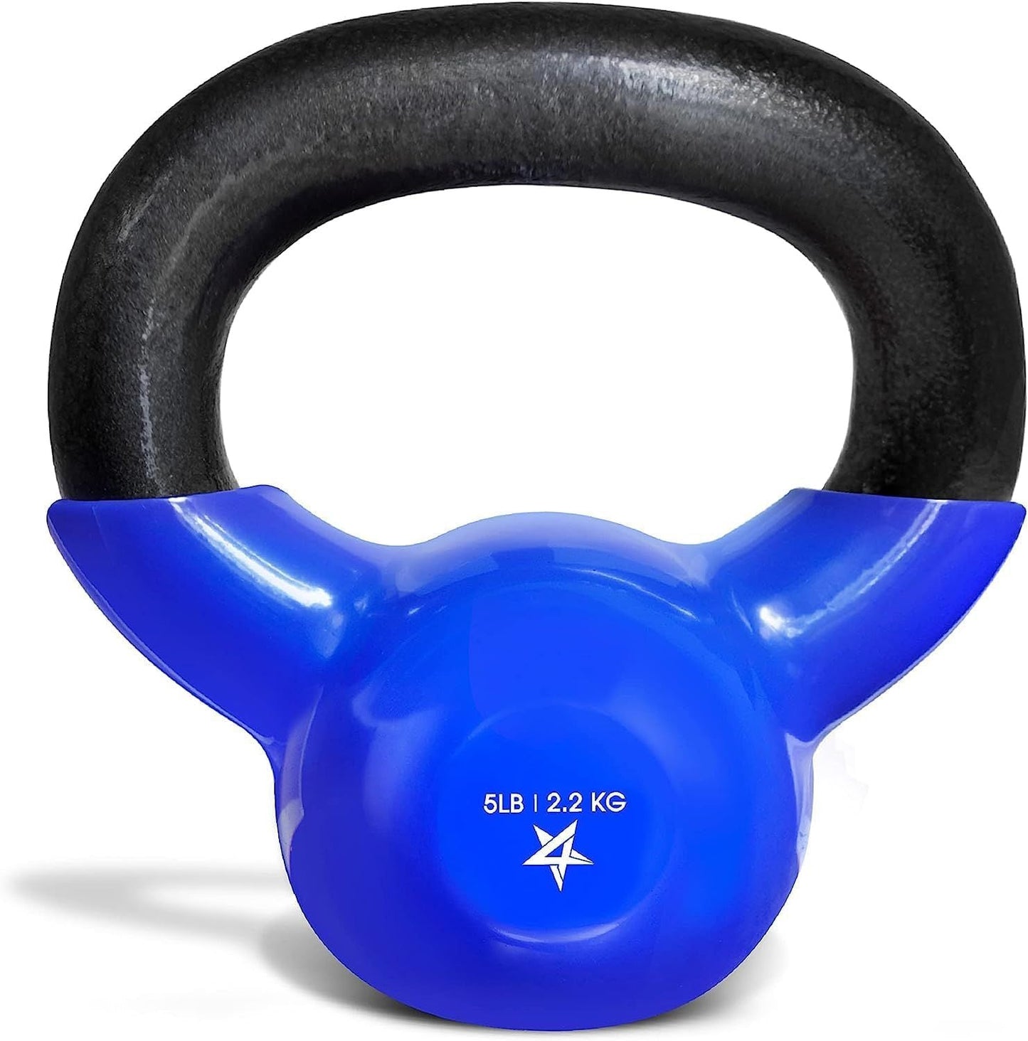 Vinyl Coated Cast Iron Kettlebell 5–100LB Home Strength Training
