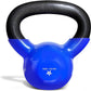 Vinyl Coated Cast Iron Kettlebell 5–100LB Home Strength Training