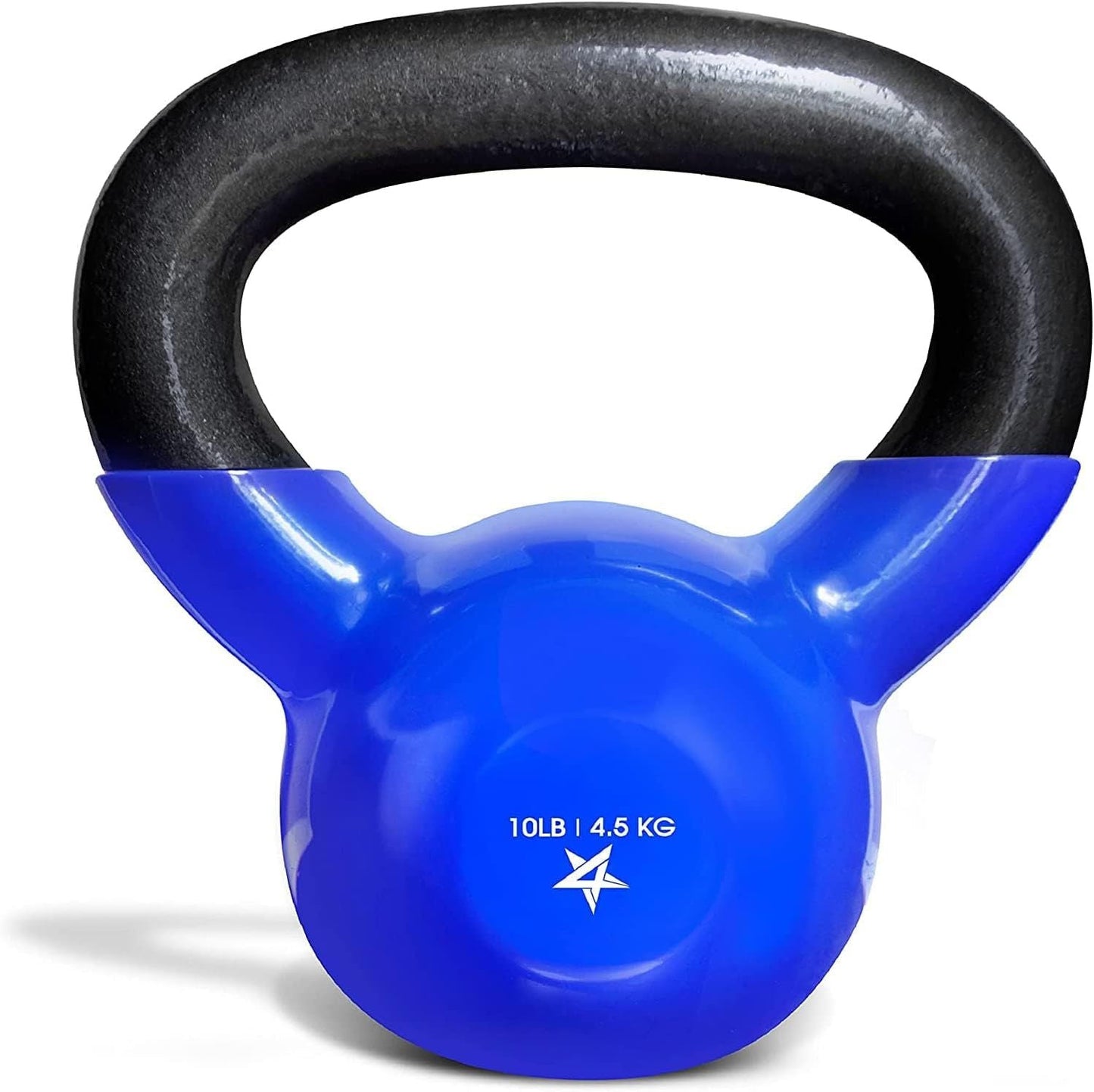 Vinyl Coated Cast Iron Kettlebell 5–100LB Home Strength Training