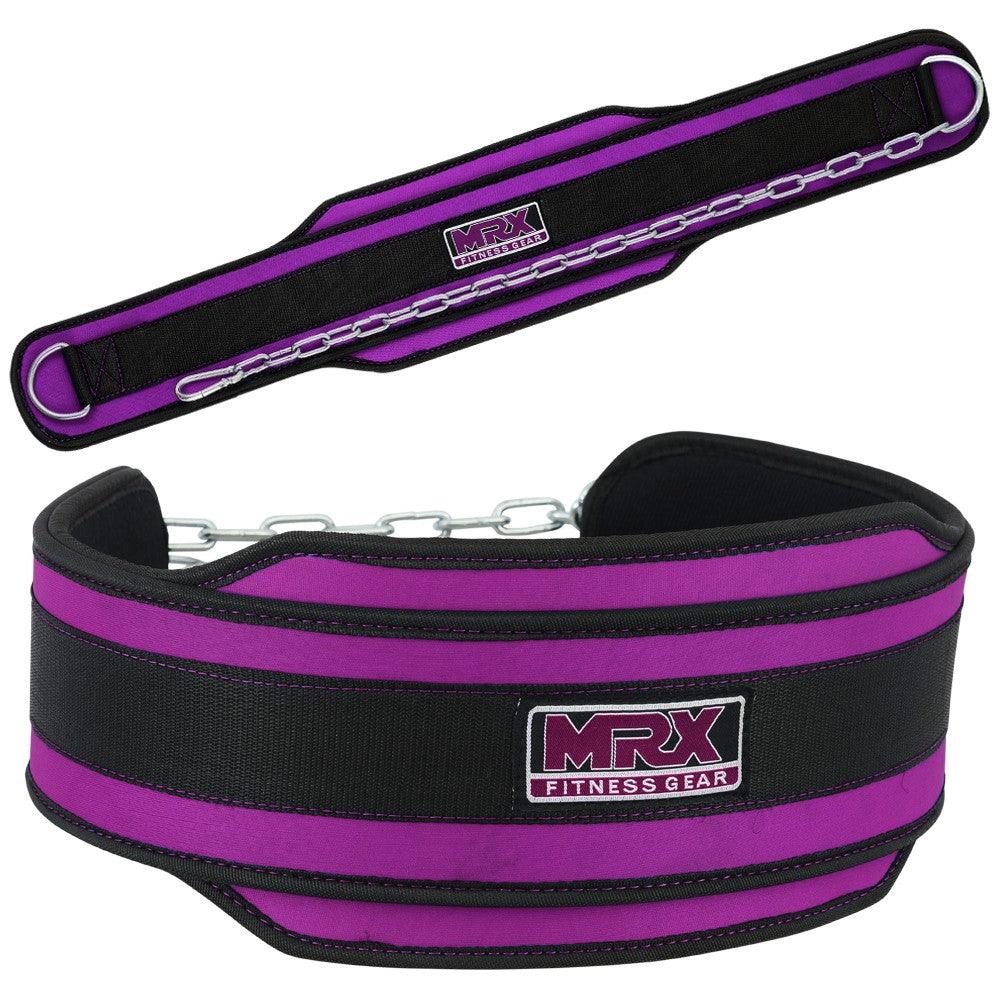 Nylon Dip Belt with Metal Chain Weight Lifting Gym