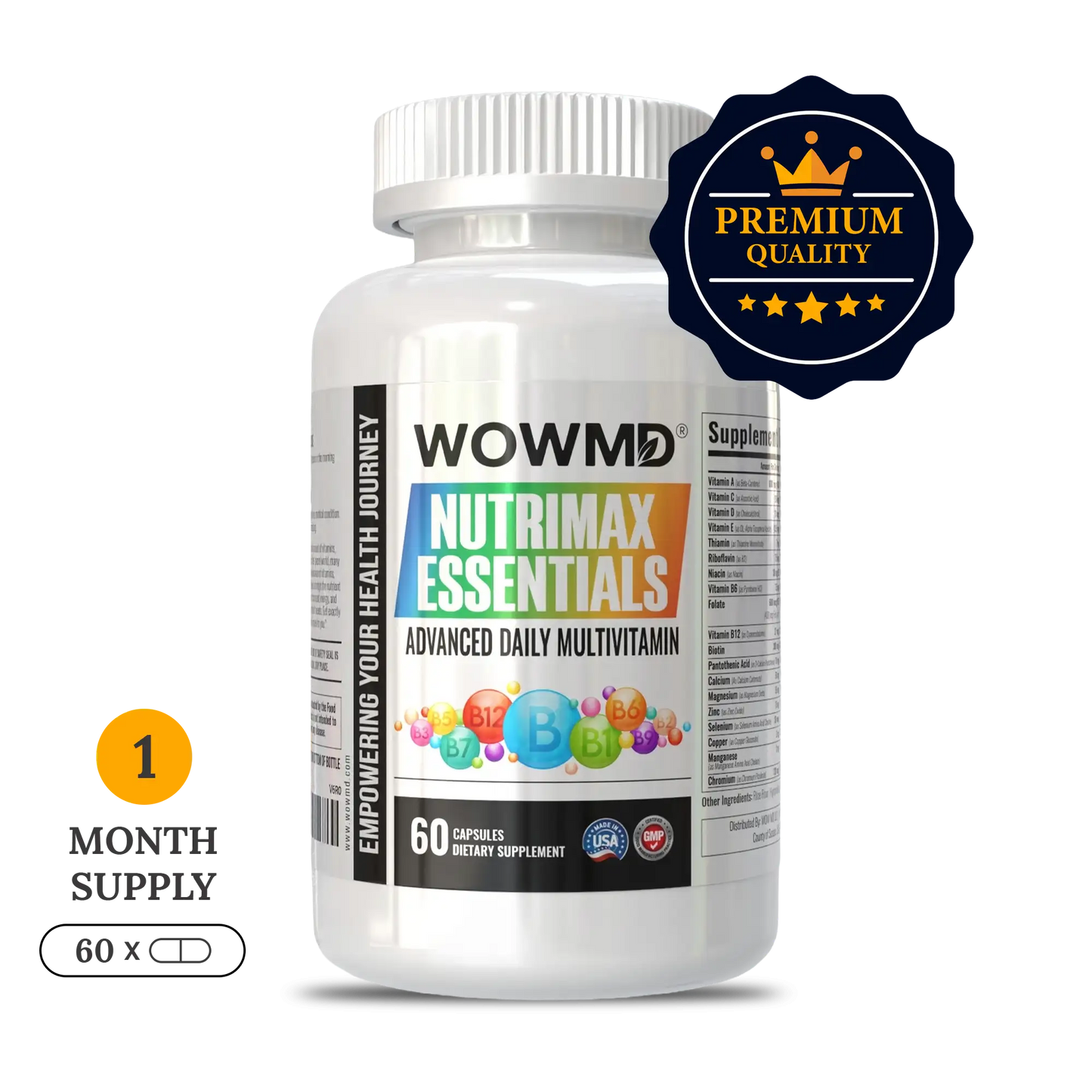 NutriMax Essentials Advanced Daily Multivitamin Health Wellness Support Formula