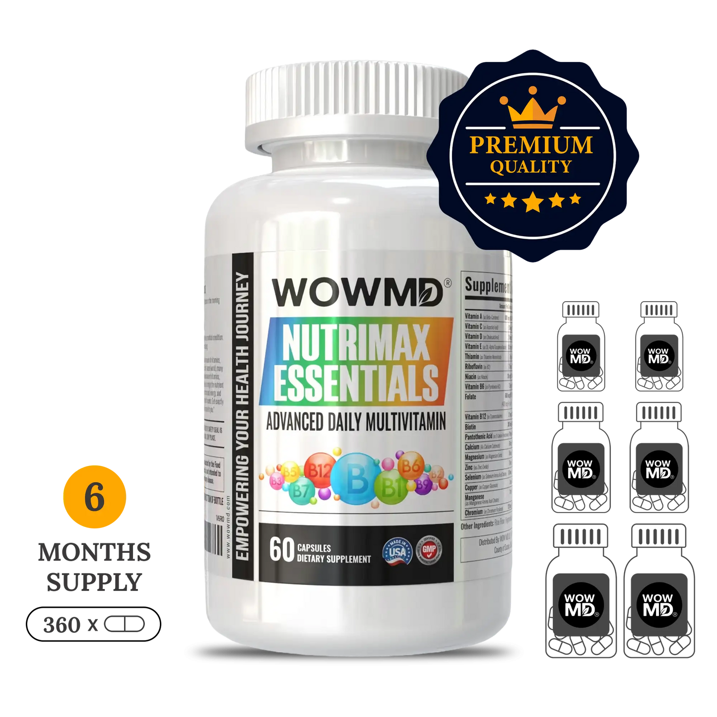 NutriMax Essentials Advanced Daily Multivitamin Health Wellness Support Formula