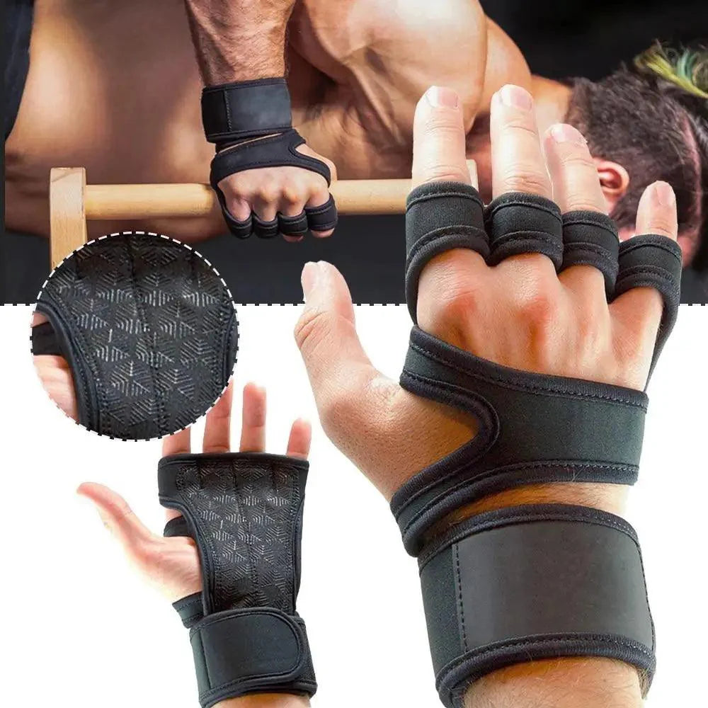 Unisex Weight Lifting Training Gloves Wrist Palm Protection Gym