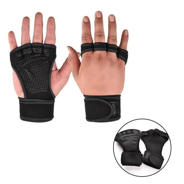 Unisex Weight Lifting Training Gloves Wrist Palm Protection Gym